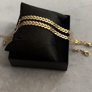 Gold Chevron Bracelet